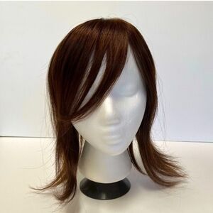 Jon Renau Easi fringe Human Hair Topper Brown 12 Inch New